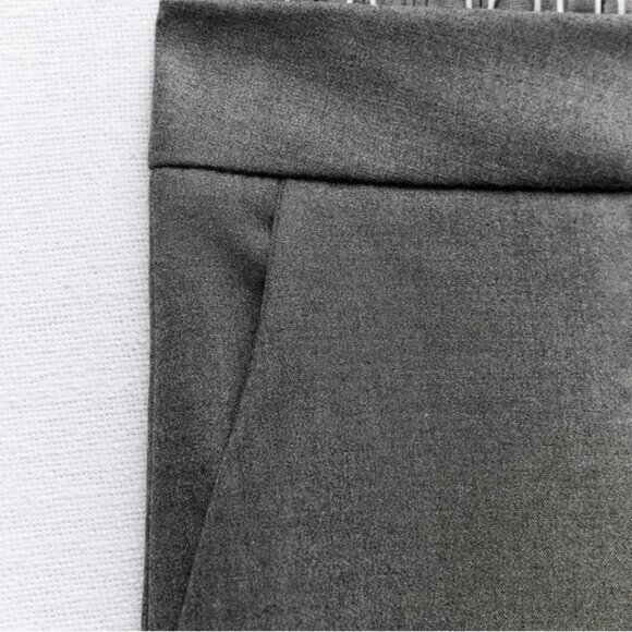 NWT ZARA CONTRASTING BOXER SHORTS GRAY MARL - Picture 4 of 6